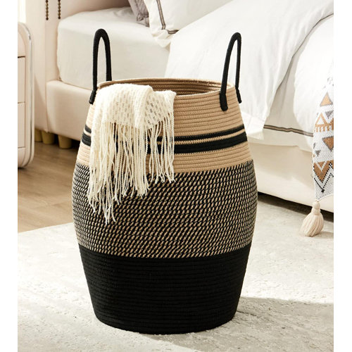 Bayou Breeze Fabric Laundry Hamper with Handles Wayfair